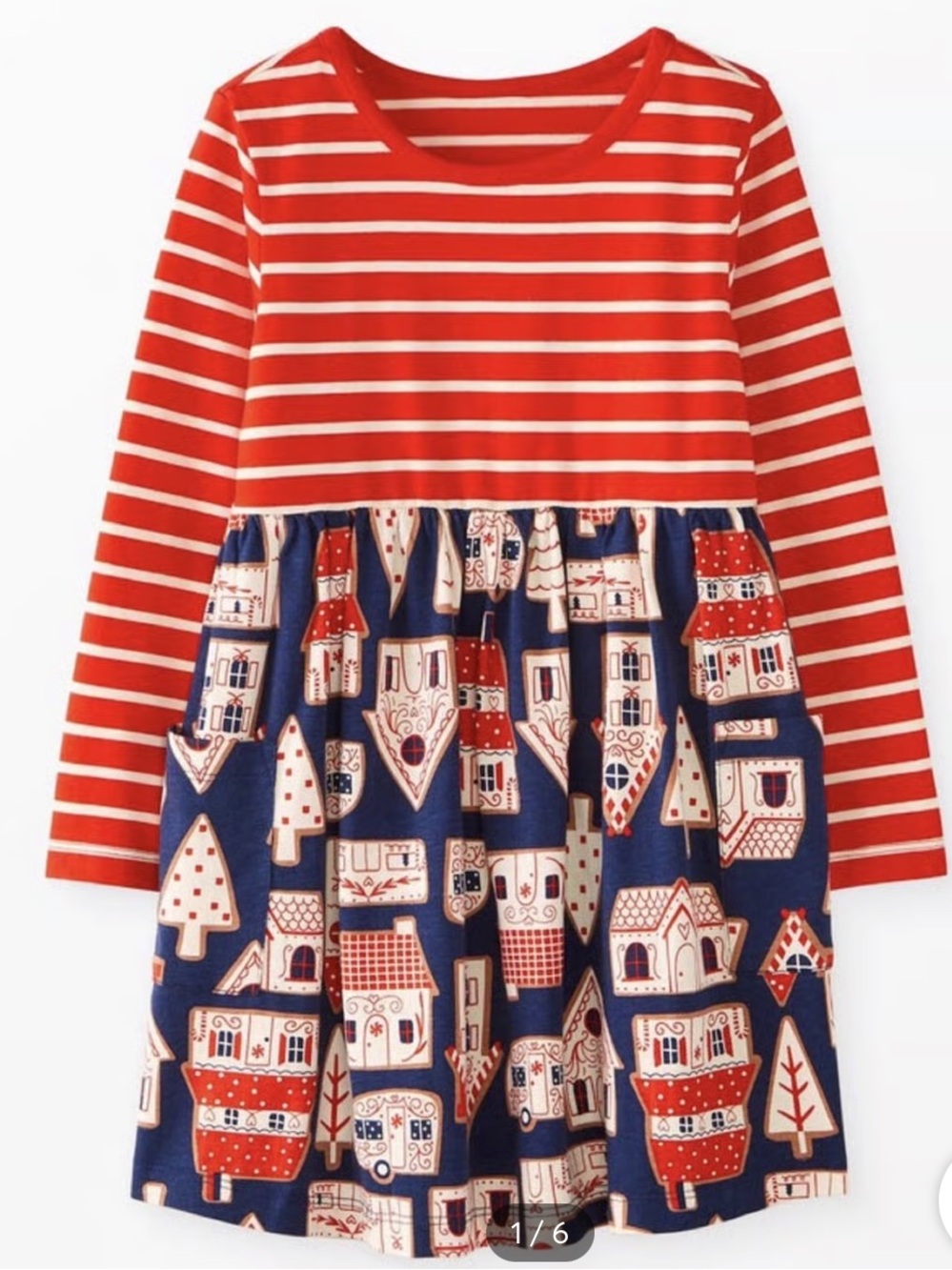Hanna Andersson Girls Holiday Village Dress